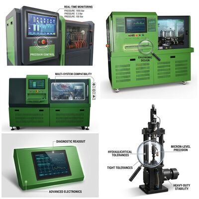 CRP-IoT Smart Connected Common Rail Pump Test Bench with 11Kw Motor 2500 Bar Pressure and WiFi Remote Monitoring