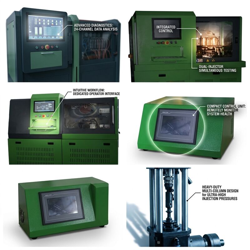 CRP-Compact Portable Common Rail Pump Test Bench with 1800 Bar Pressure, 3Kw Single Phase 220V Motor, and 85kg Mobile Design